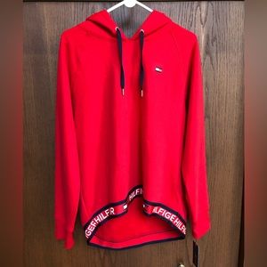 Tommy Hilfiger Sport Women's Hoodie Pullover Sweatshirt XXL Red Blue Cotton NWT